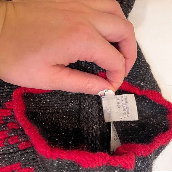 Vintage Nomadic Traders Silk & Angora Reindeer Turtleneck Sweater - Picture 8 of 8